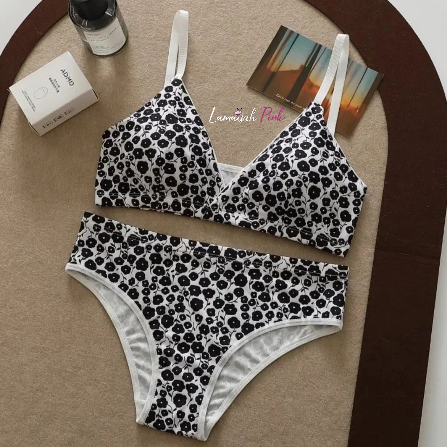 Floral Bra and Panty Set