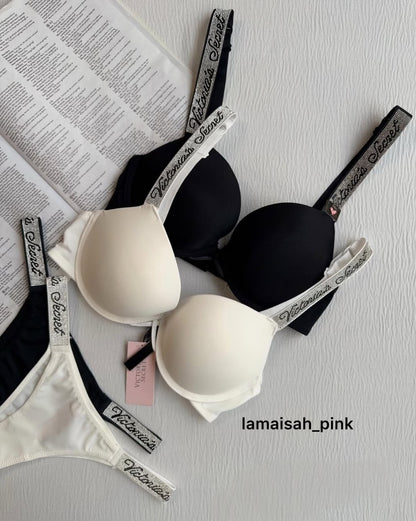 VS Criss Cross Bra Set(White🐇)