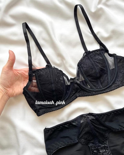 Half Net Stylish Bra Set