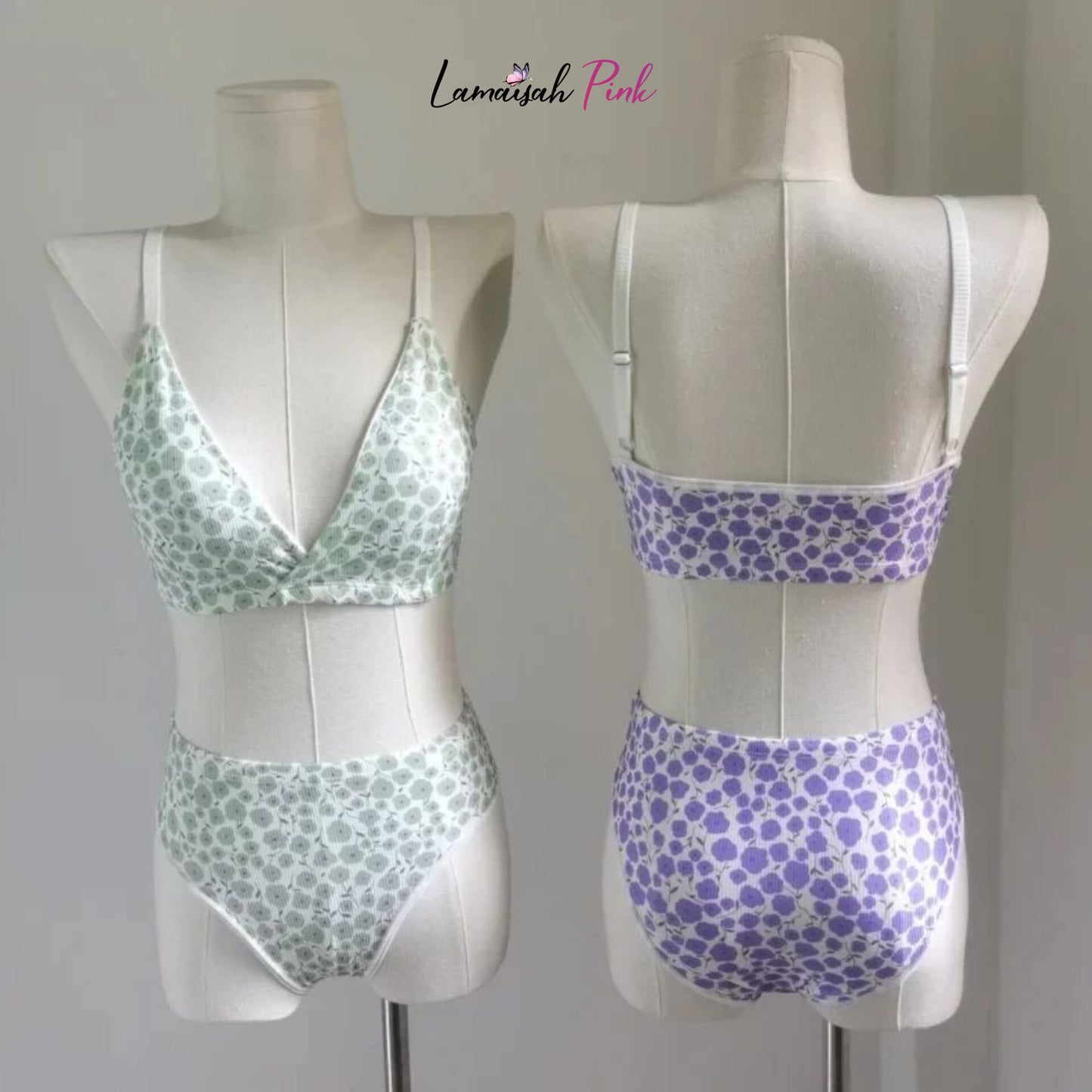 Floral Bra and Panty Set