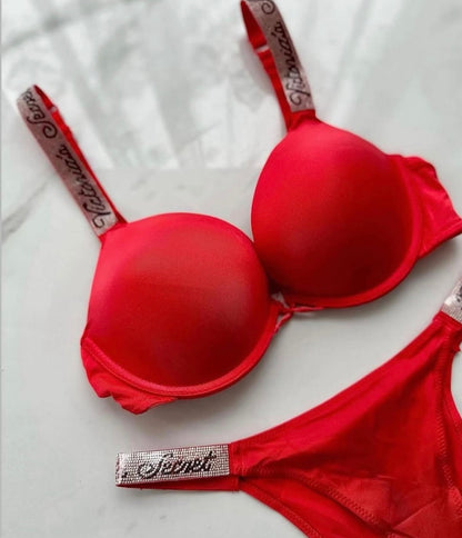 VS Criss Cross Bra Set(Red🫀)