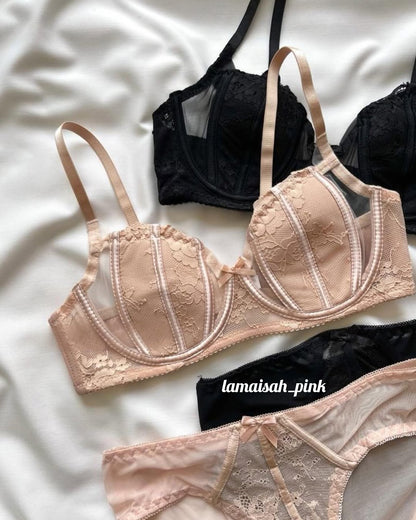 Half Net Stylish Bra Set