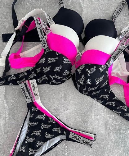 VS Criss Cross Bra Set(Alphabets🔡)