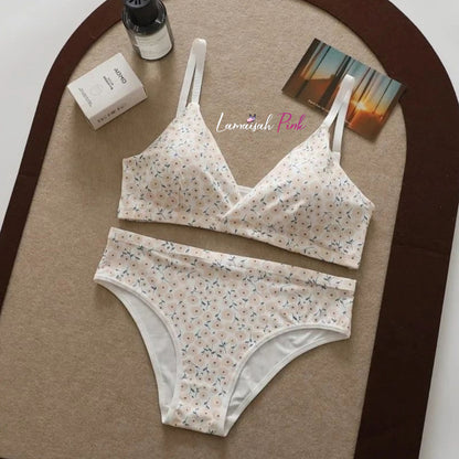 Floral Bra and Panty Set