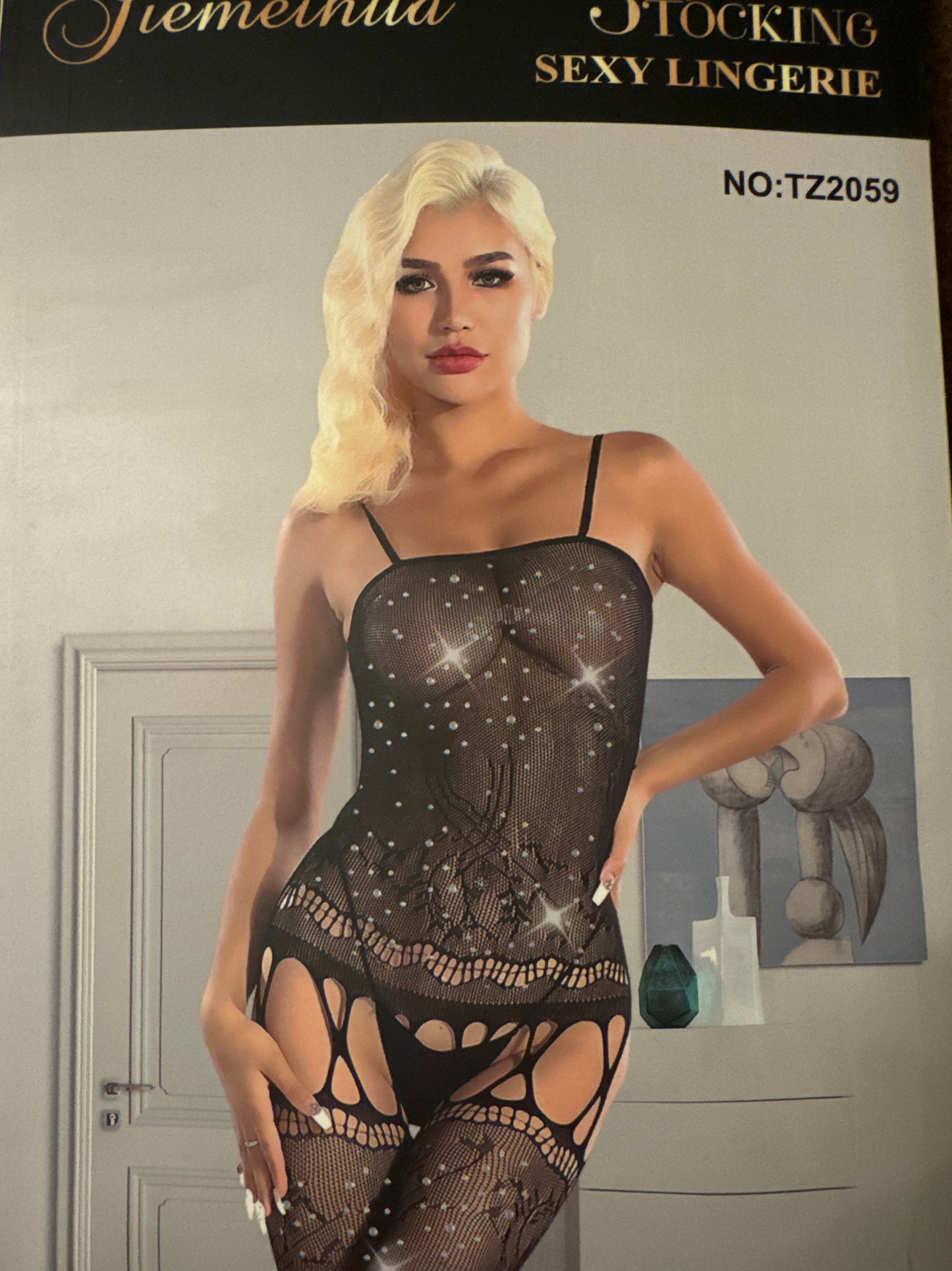 Rhinestone Full Body Stocking