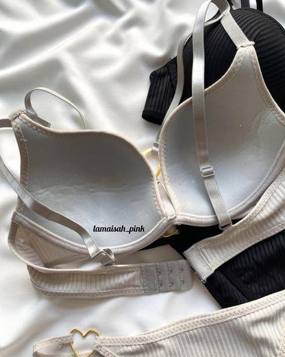 Centre Heart Bra Set