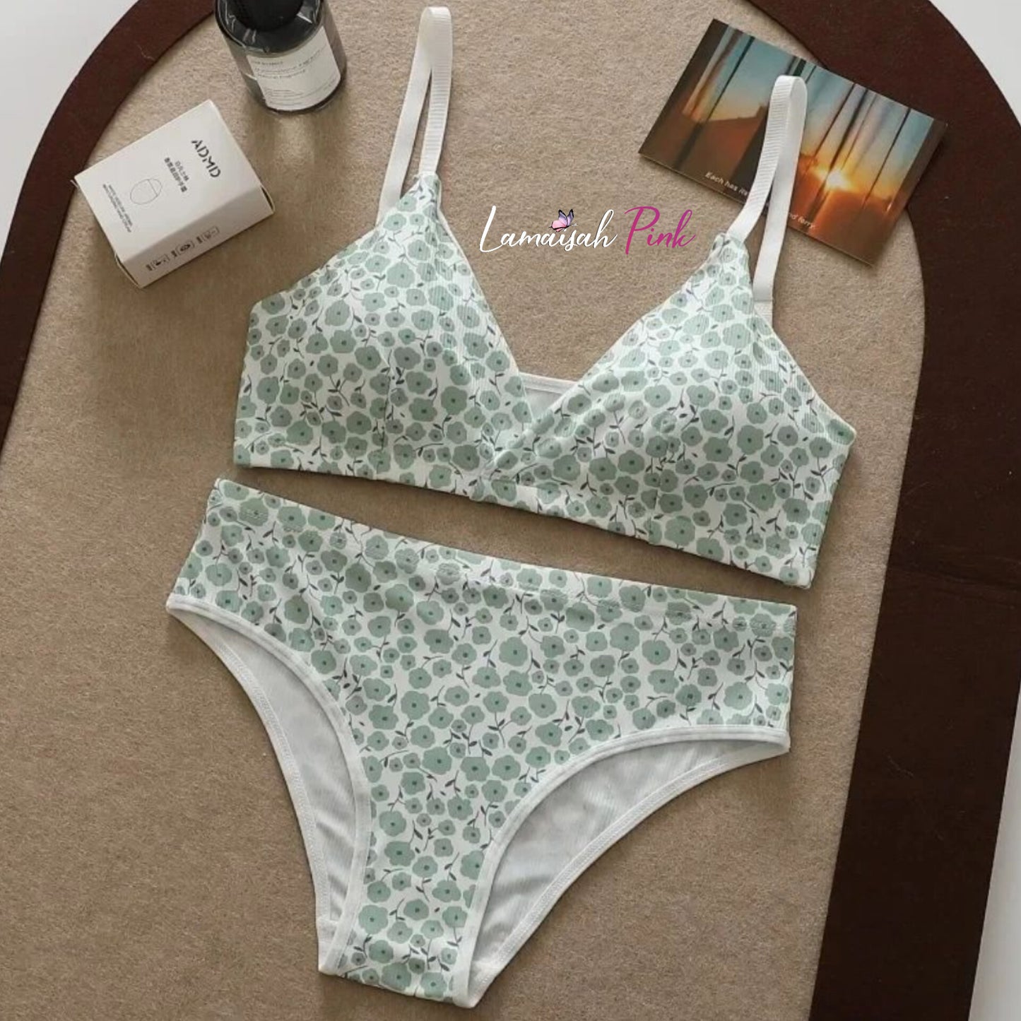 Floral Bra and Panty Set